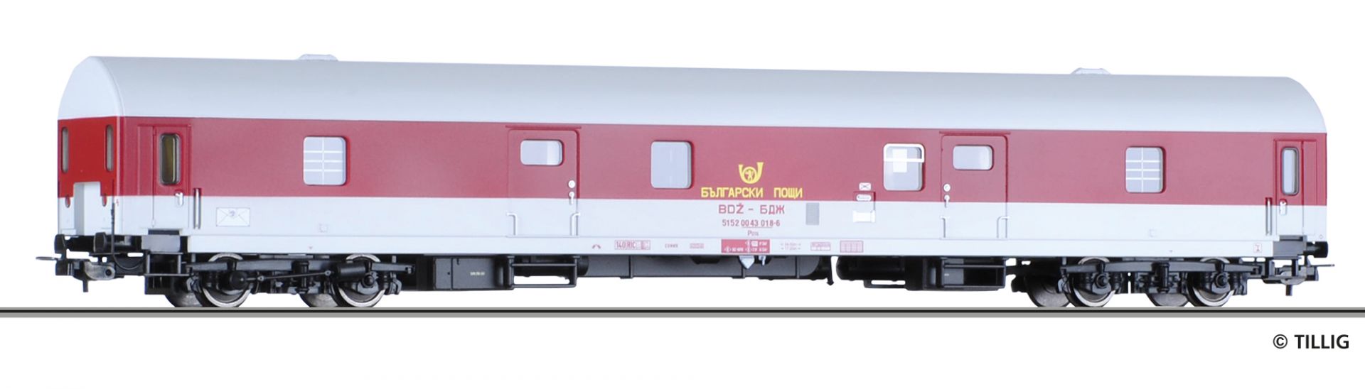 74922 | Bahnpostwagen Bulgarische Post -werksseitig ausverkauft-