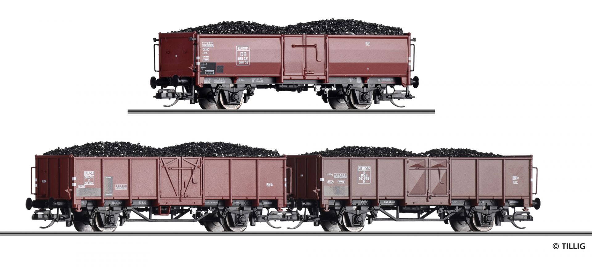 01036 | Güterwagenset DB, SBB und DSB