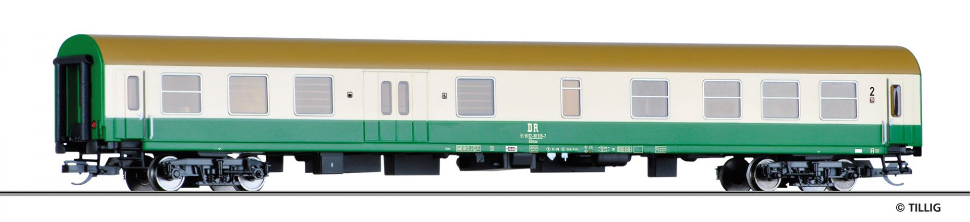 502452 | 2nd class passenger coach with baggage compartment DR