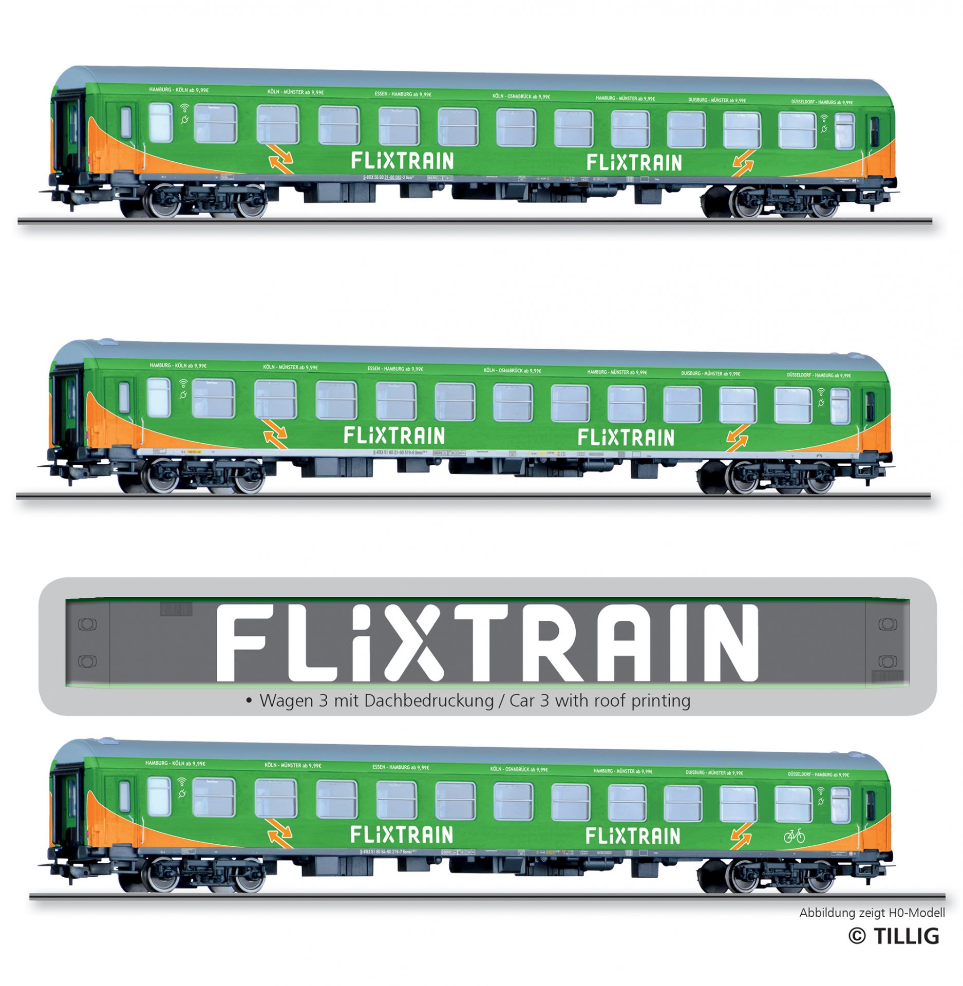 01030 | Reisezugwagenset „Flixtrain