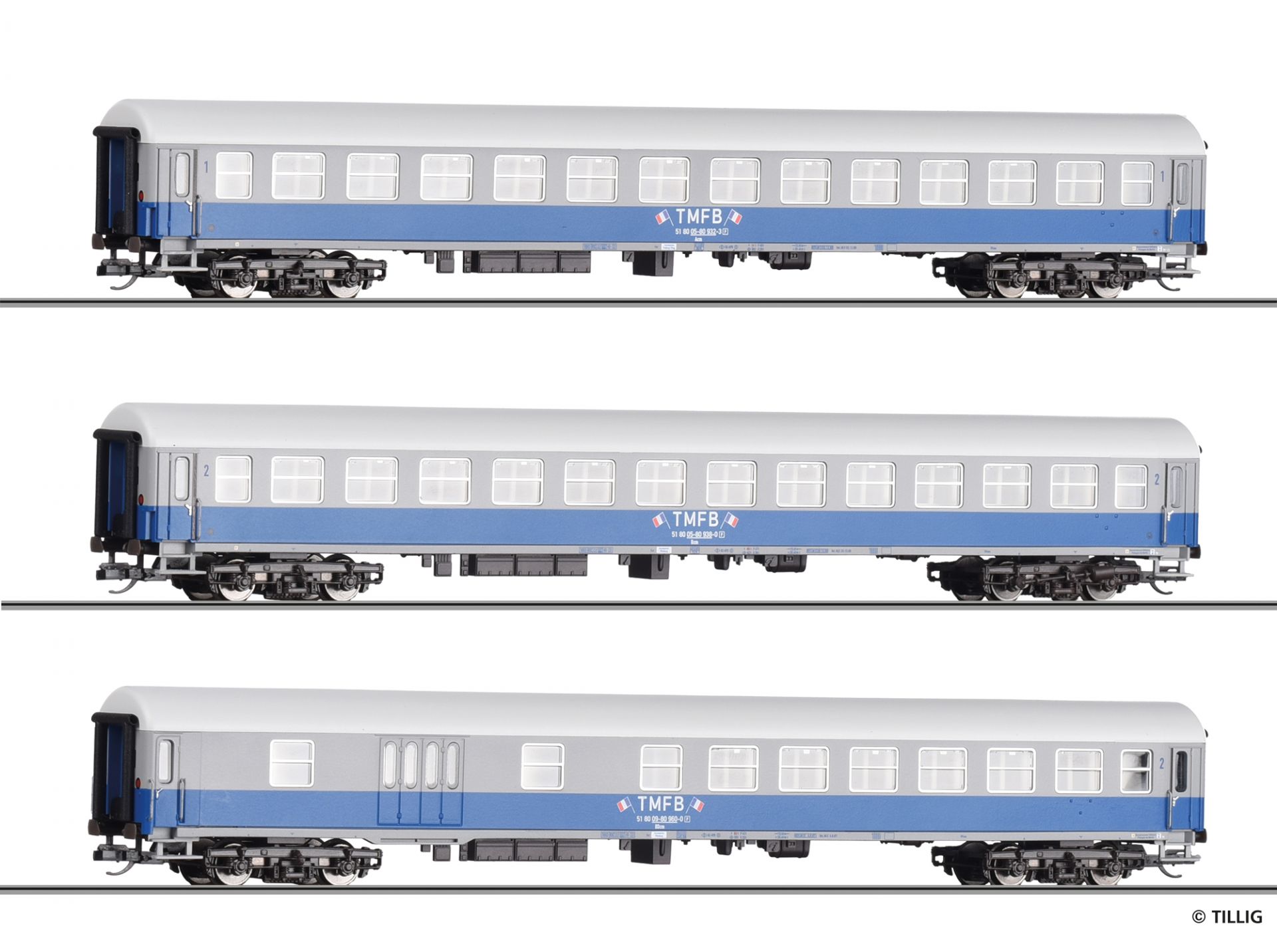 01041 | Reisezugwagenset „Train Militaire Francais de Berlin 2“ -werksseitig ausverkauft-