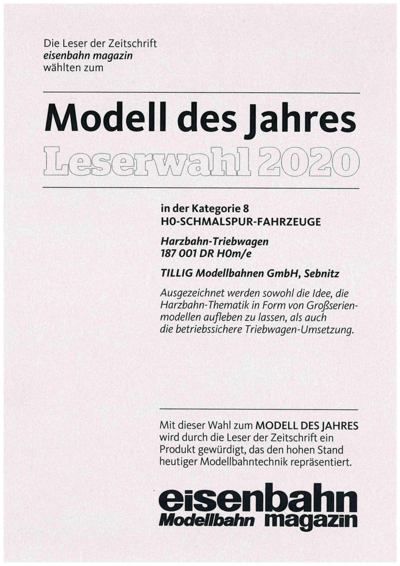 2020 Eisenbahn Magazin H0m e Triebwagen1